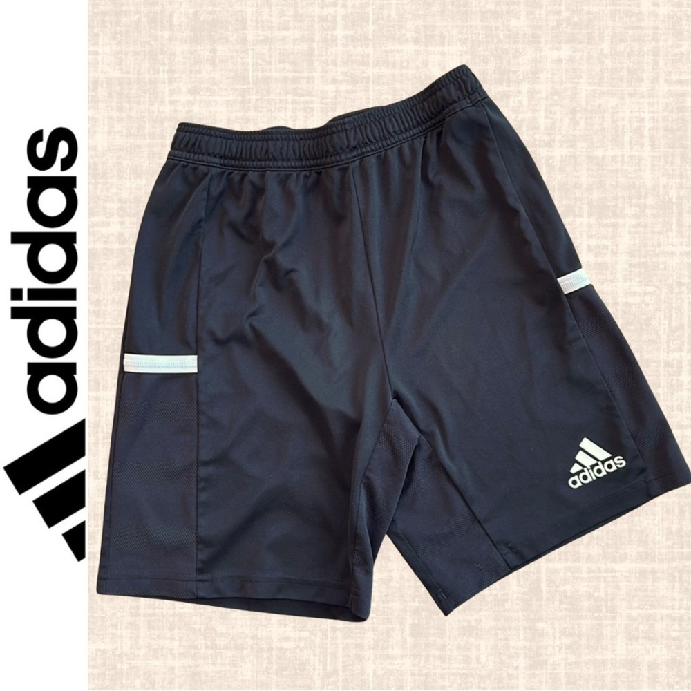Adidas Boy’s Black Team 19 Knit Climacool Athletic Short / Youth Size Large